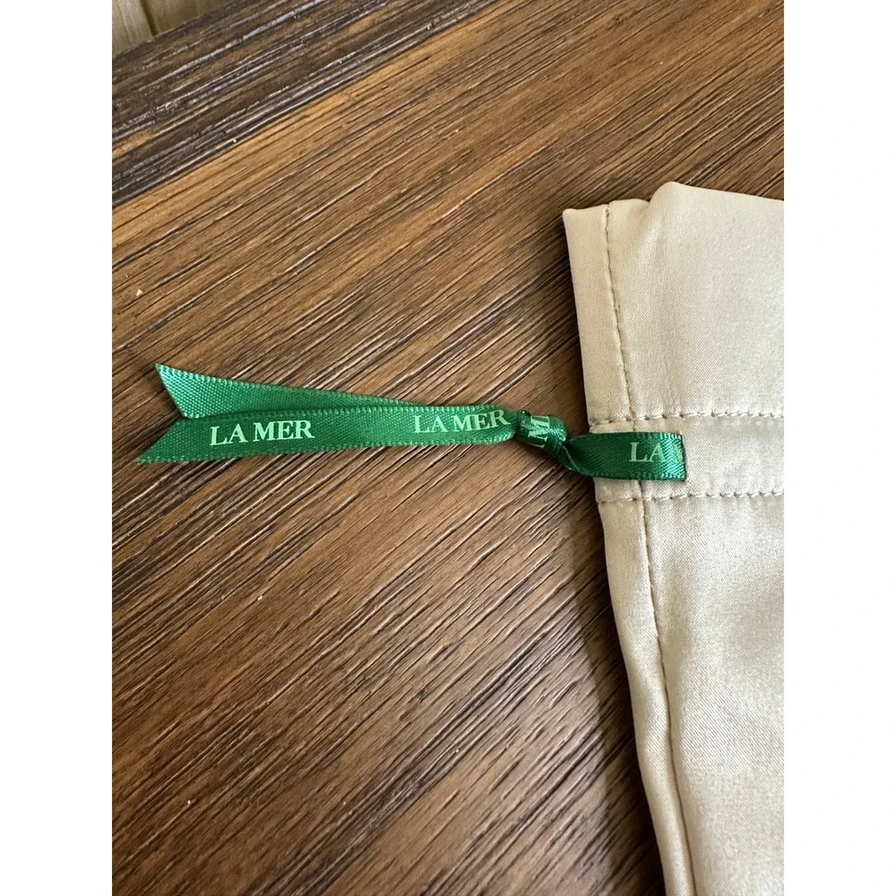 La Mer Drawstring Pouch dust Bag Cream Beige Travel Makeup‎ Skincare Storage